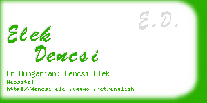 elek dencsi business card